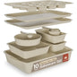 10Piece White Marble Bakeware Sets