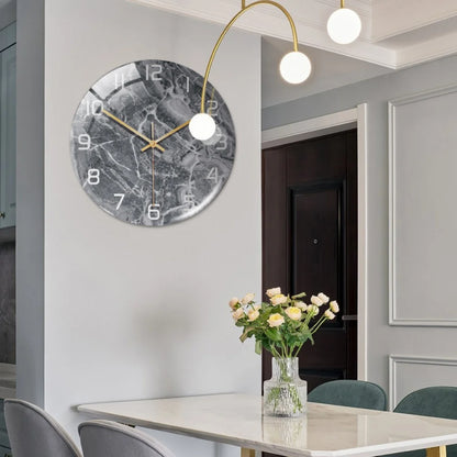 Luxury 3D Acrylic Marble Pattern Wall Clock