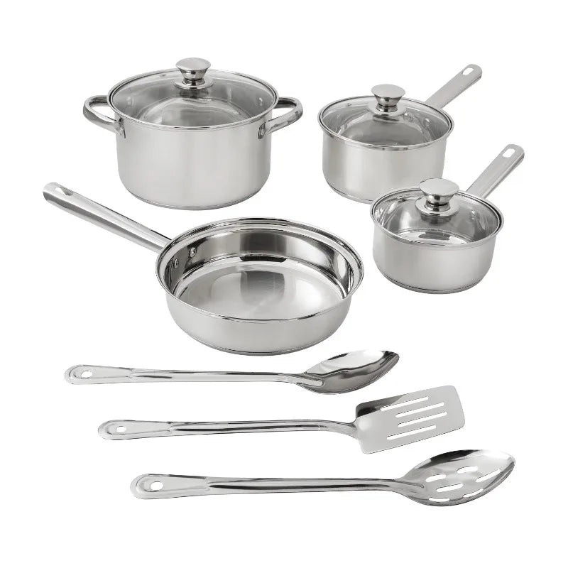 10-Piece Stainless Steel Cookware Set