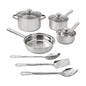 10-Piece Stainless Steel Cookware Set