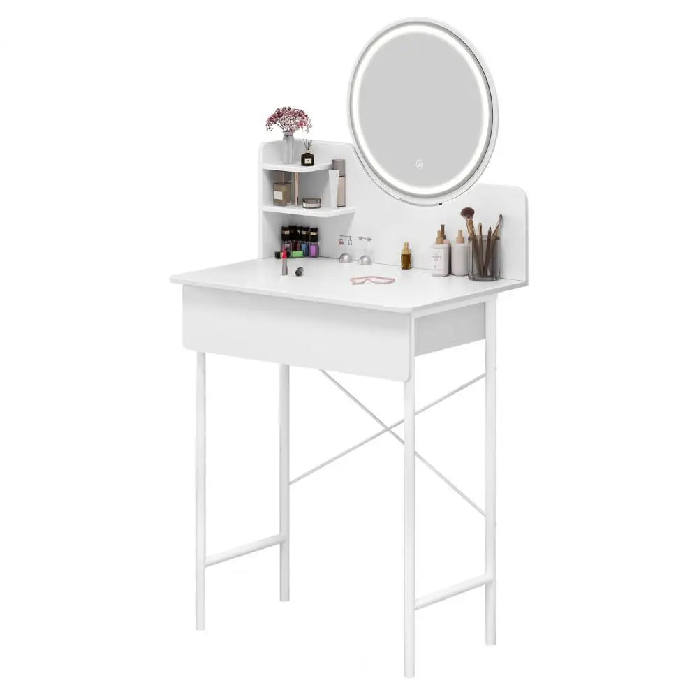 White Vanity Dresser with Mirror