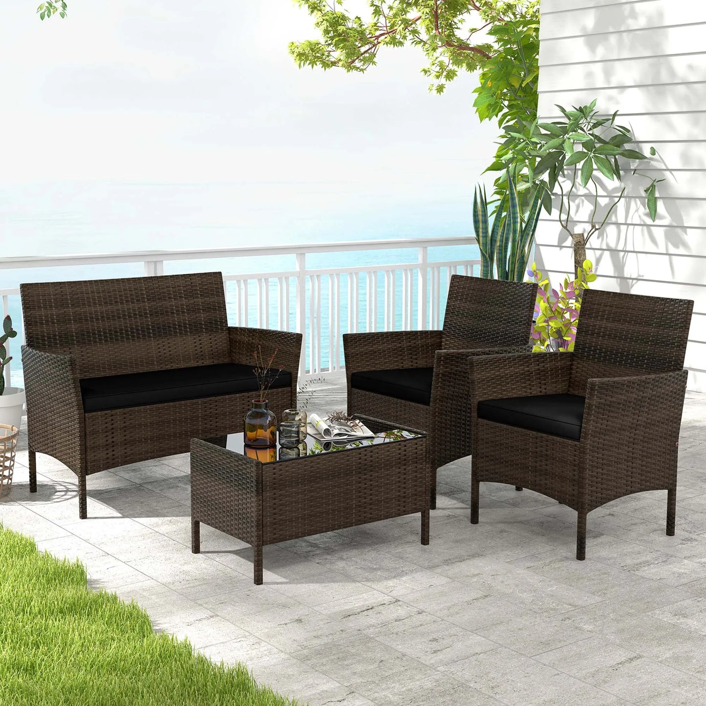 4 PCS Patio Furniture Set
