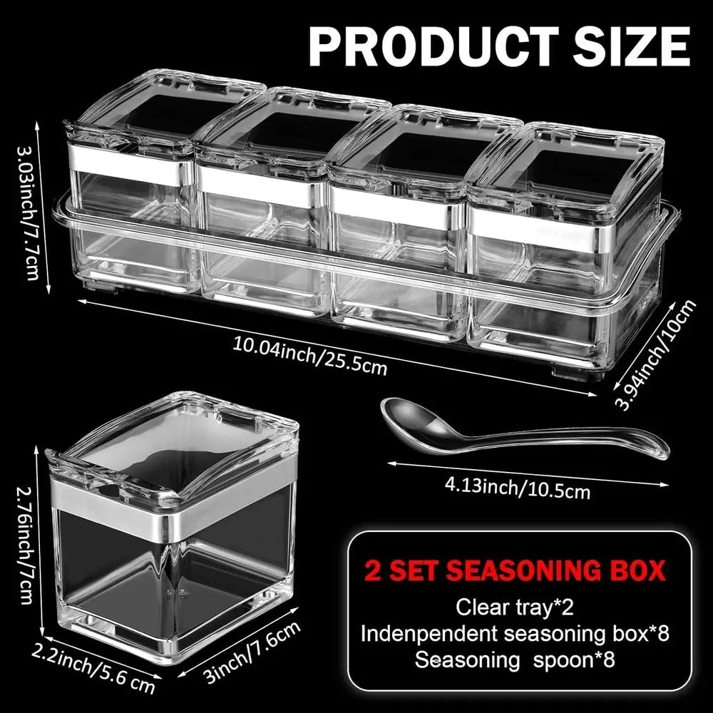 Acrylic Seasoning Organizer Box