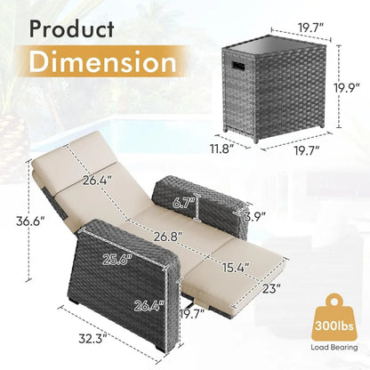 Outdoor Recliner Patio Chair