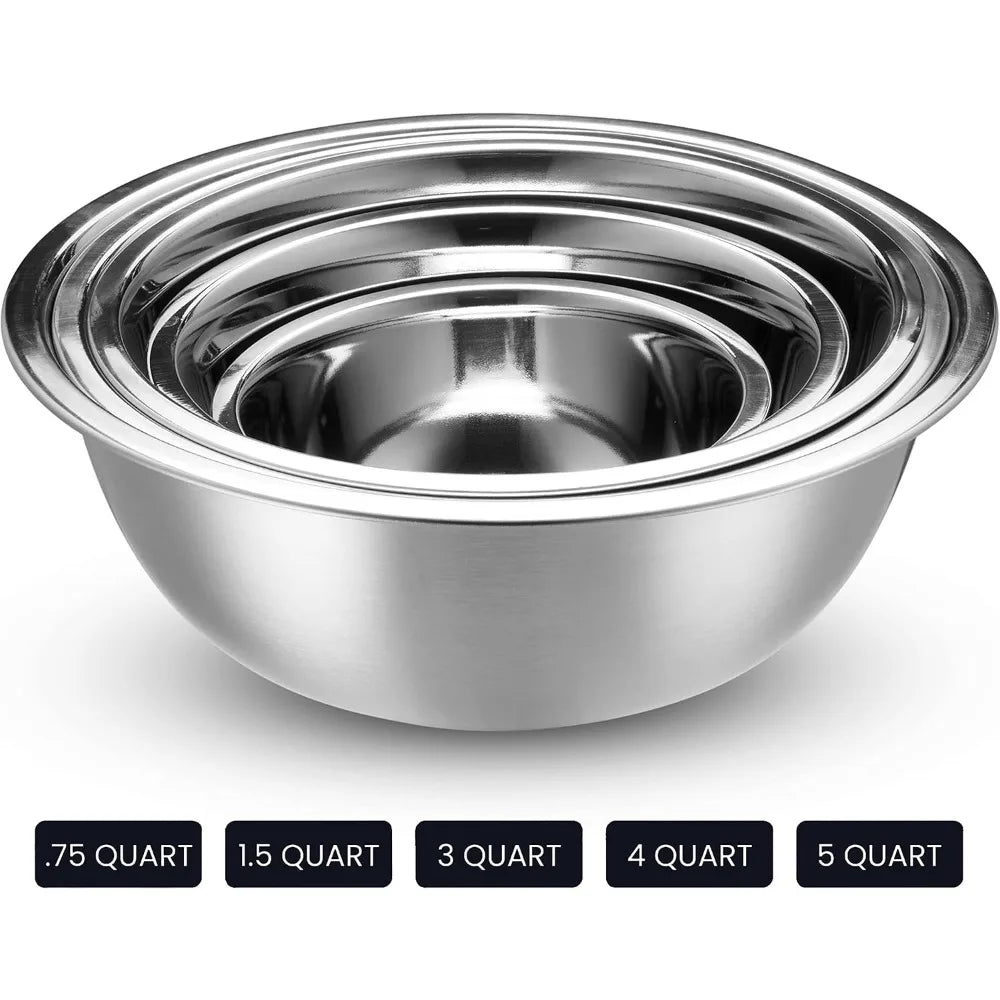 10 Piece Stainless Steel Mixing Bowls
