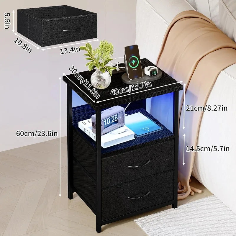 Nightstand With Charging Station