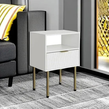 Modern Bedside Nightstand with Drawer