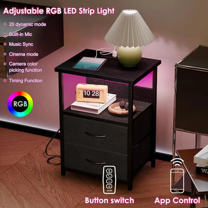 Nightstand With Charging Station
