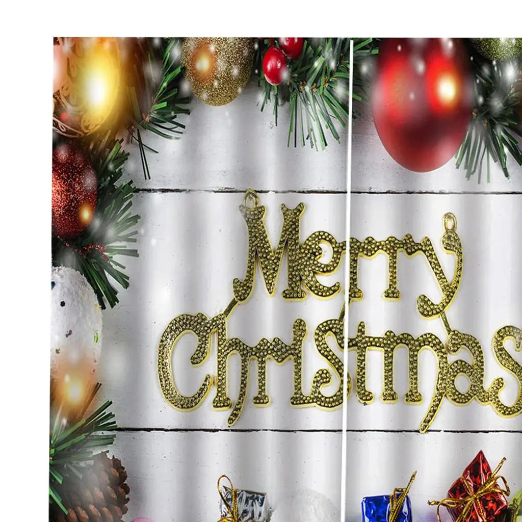 2 Panels Christmas Curtains