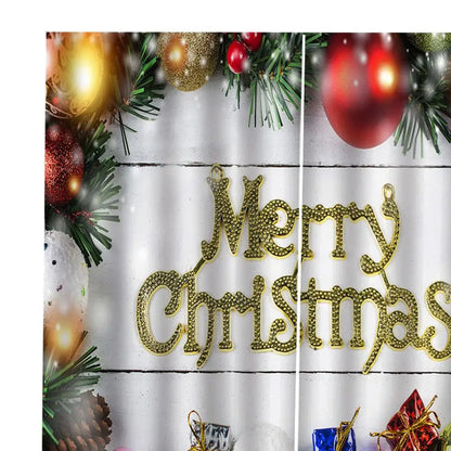 2 Panels Christmas Curtains