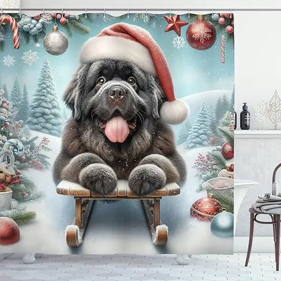 Festive Holiday Shower Curtains