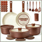 22Pcs Nonstick Ceramic Cookware Set