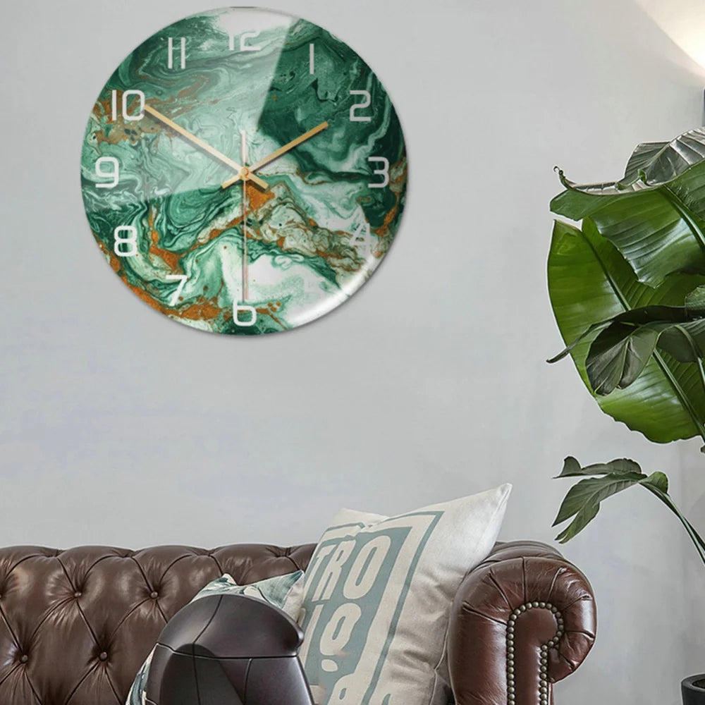 Luxury 3D Acrylic Marble Pattern Wall Clock
