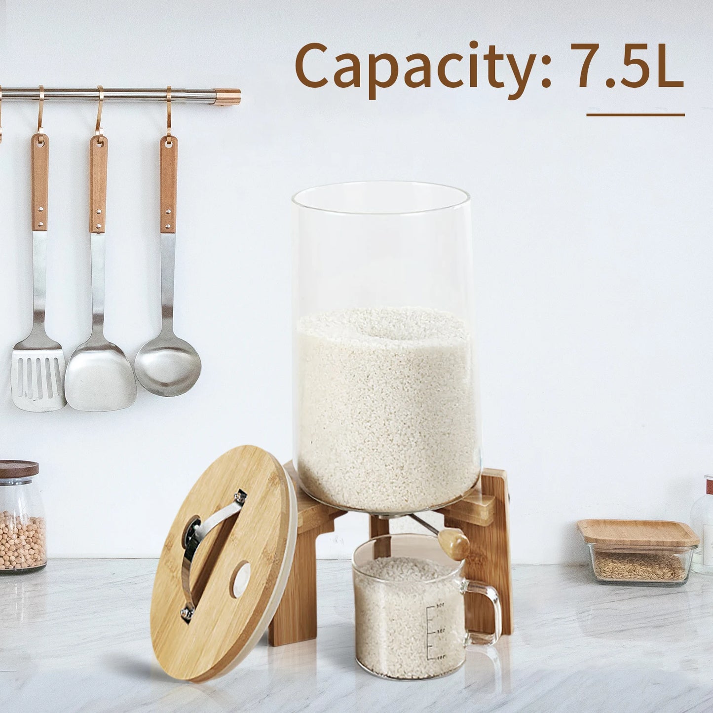 Glass Food Storage Dispenser
