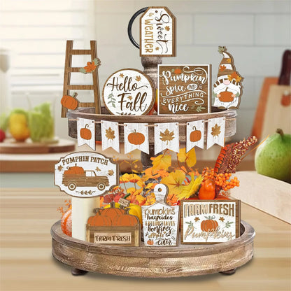 Fall Harvest Thanksgiving Tray Decorations