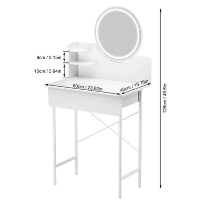 White Vanity Dresser with Mirror