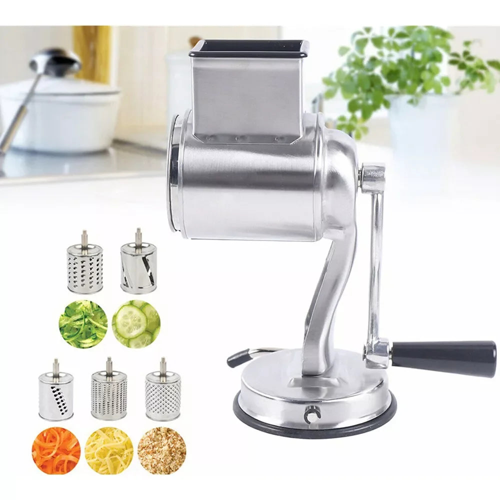 5Piece Stainless Steel Rotary Grater