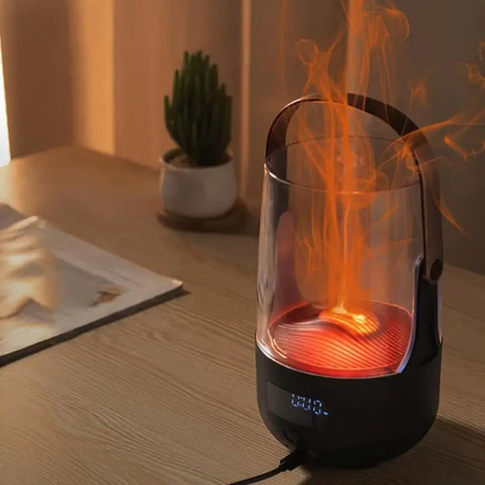 Vintage Flickering Flame Humidifier Diffuser