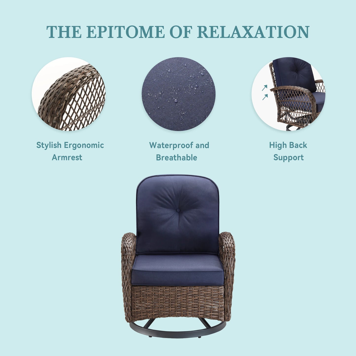 3 Piece Outdoor Patio Furniture