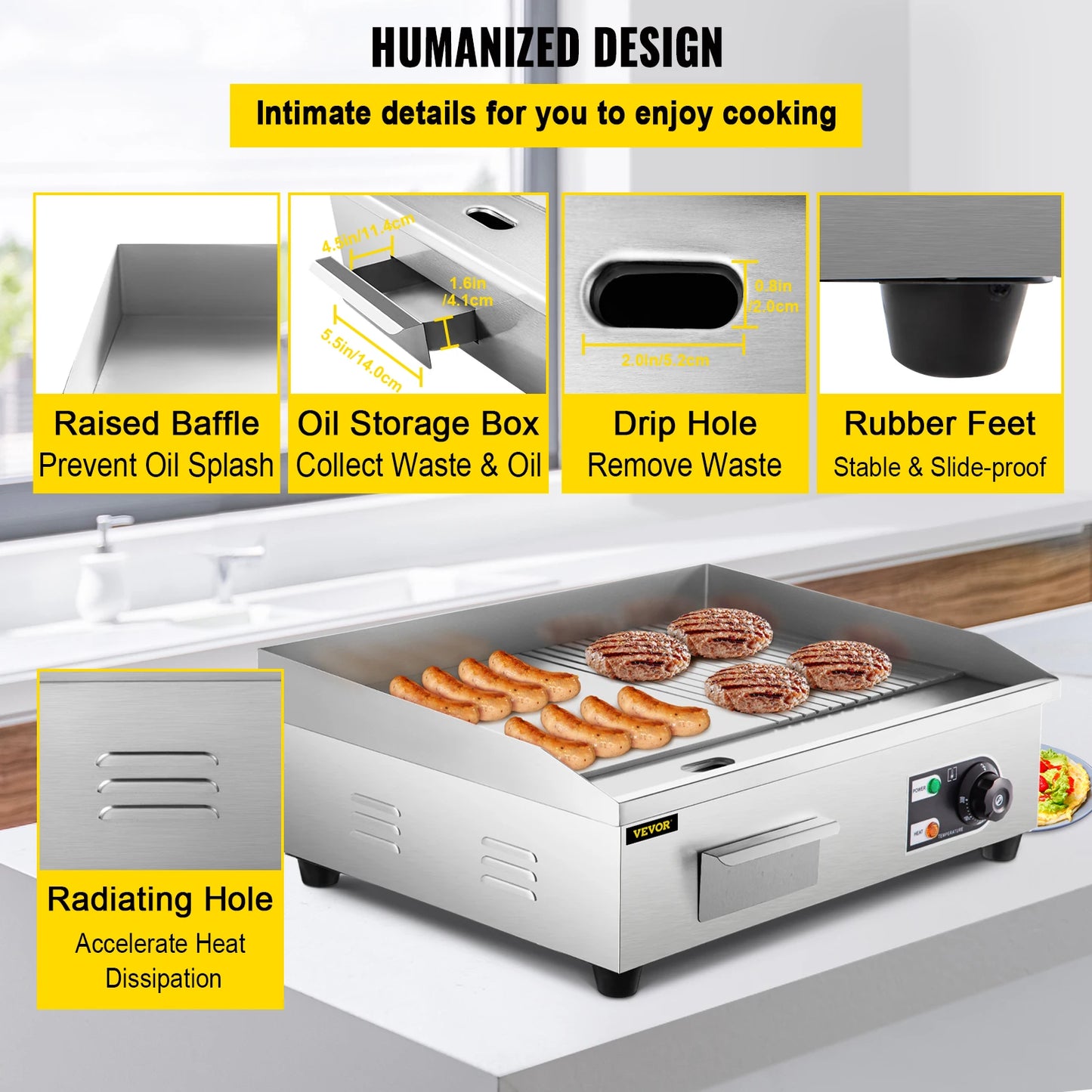 Electric Countertop Griddle