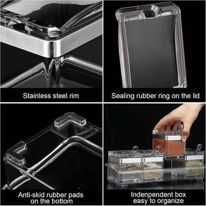 Acrylic Seasoning Organizer Box