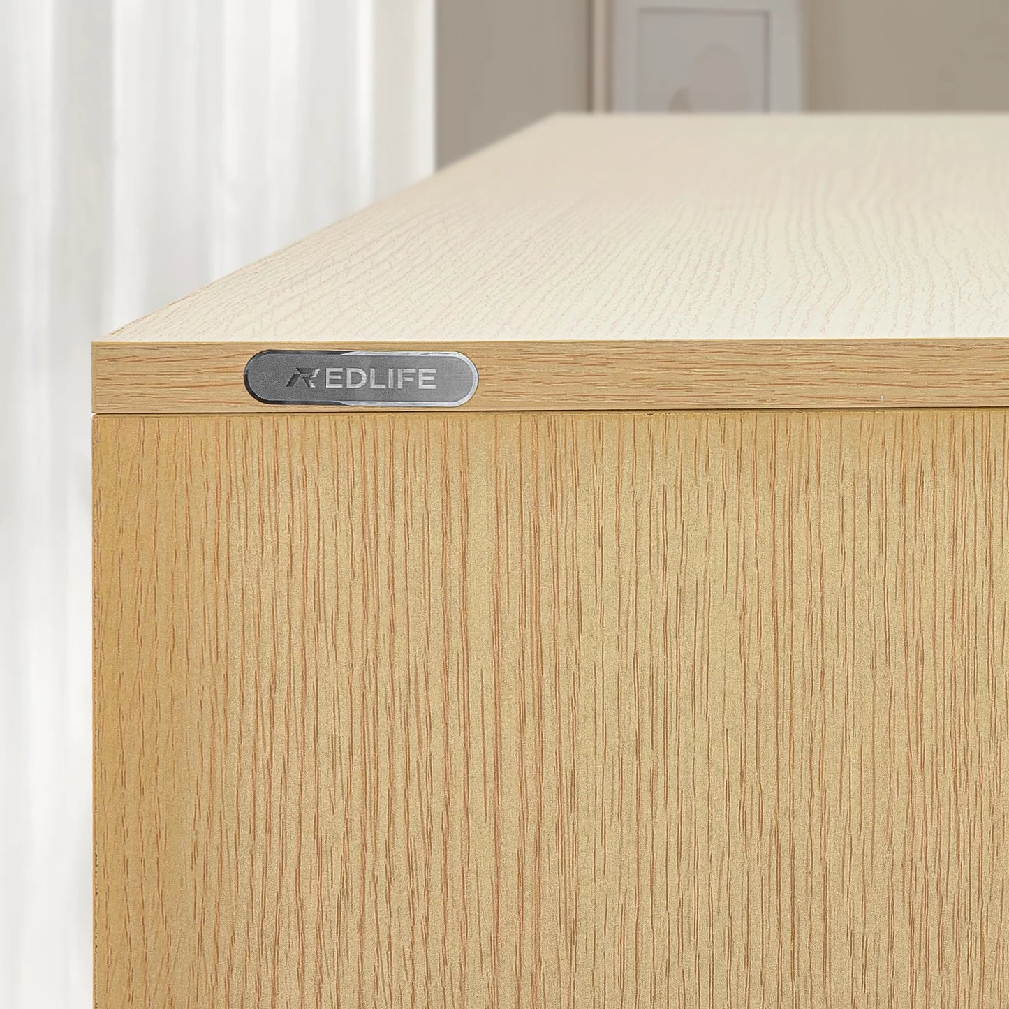 Modern Chest Wood Rattan Dresser