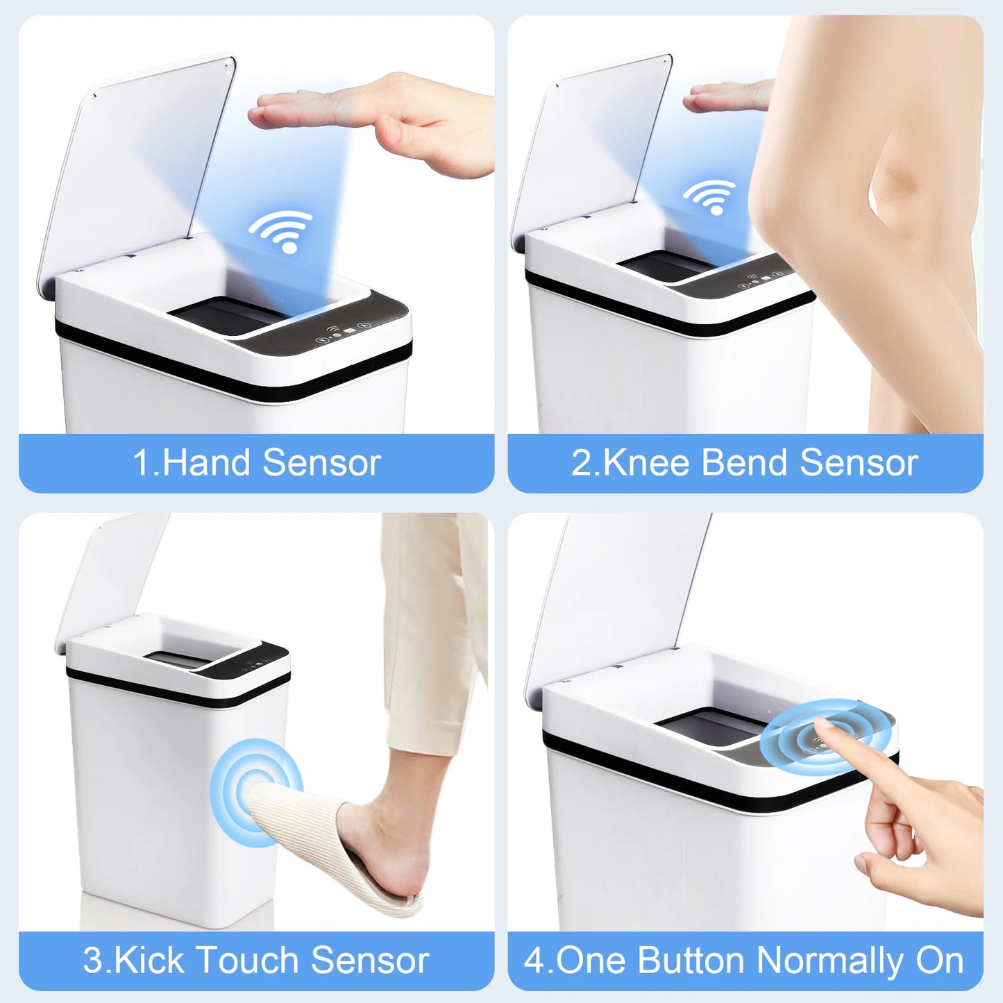 2 Pack Automatic Trash Cans