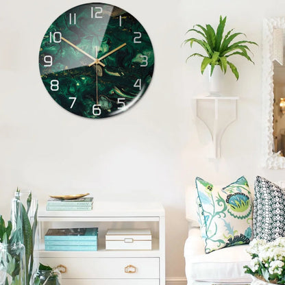 Luxury 3D Acrylic Marble Pattern Wall Clock