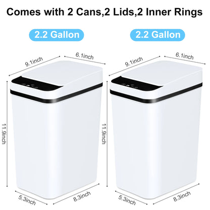 2 Pack Automatic Trash Cans