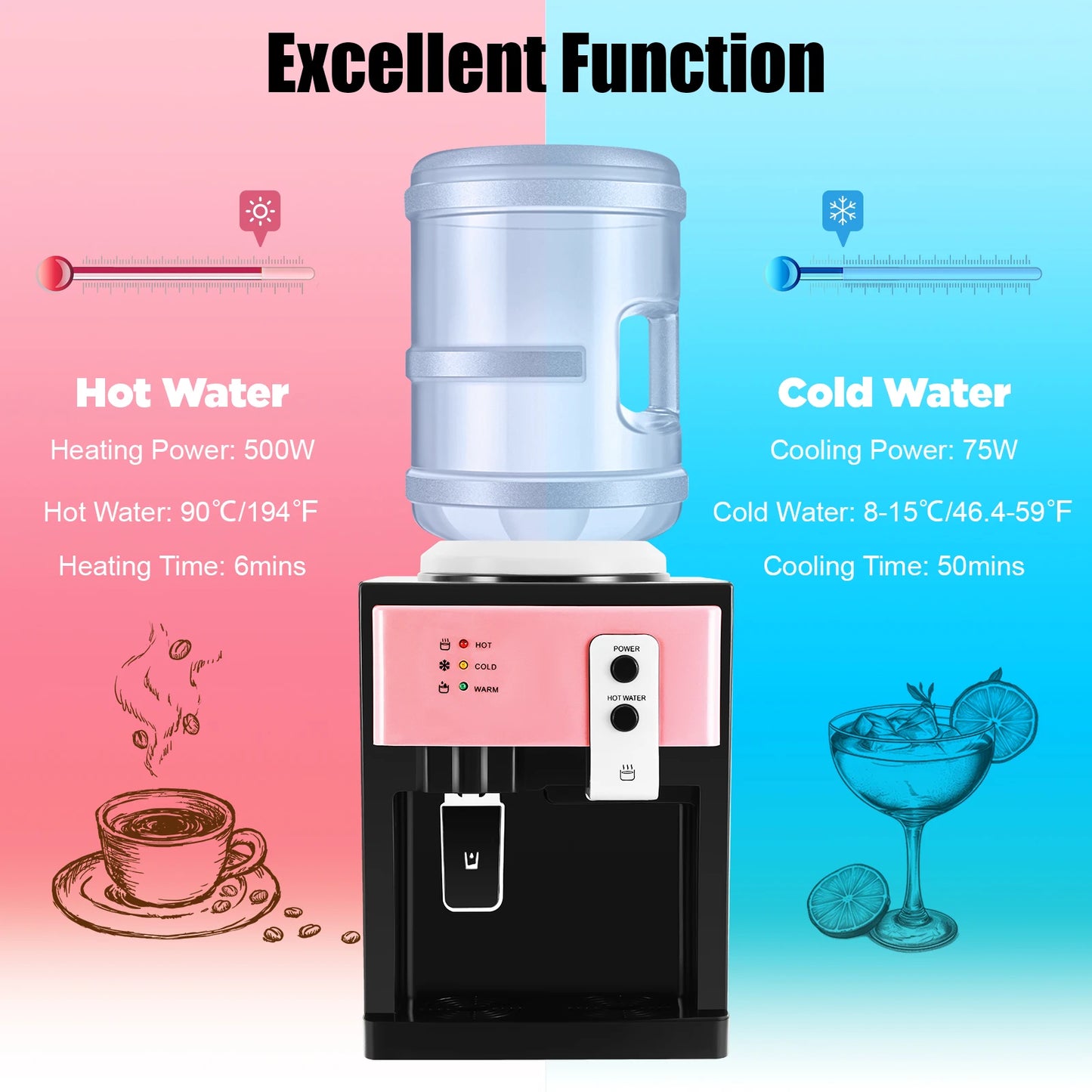 Hot and Cold-Water Dispenser