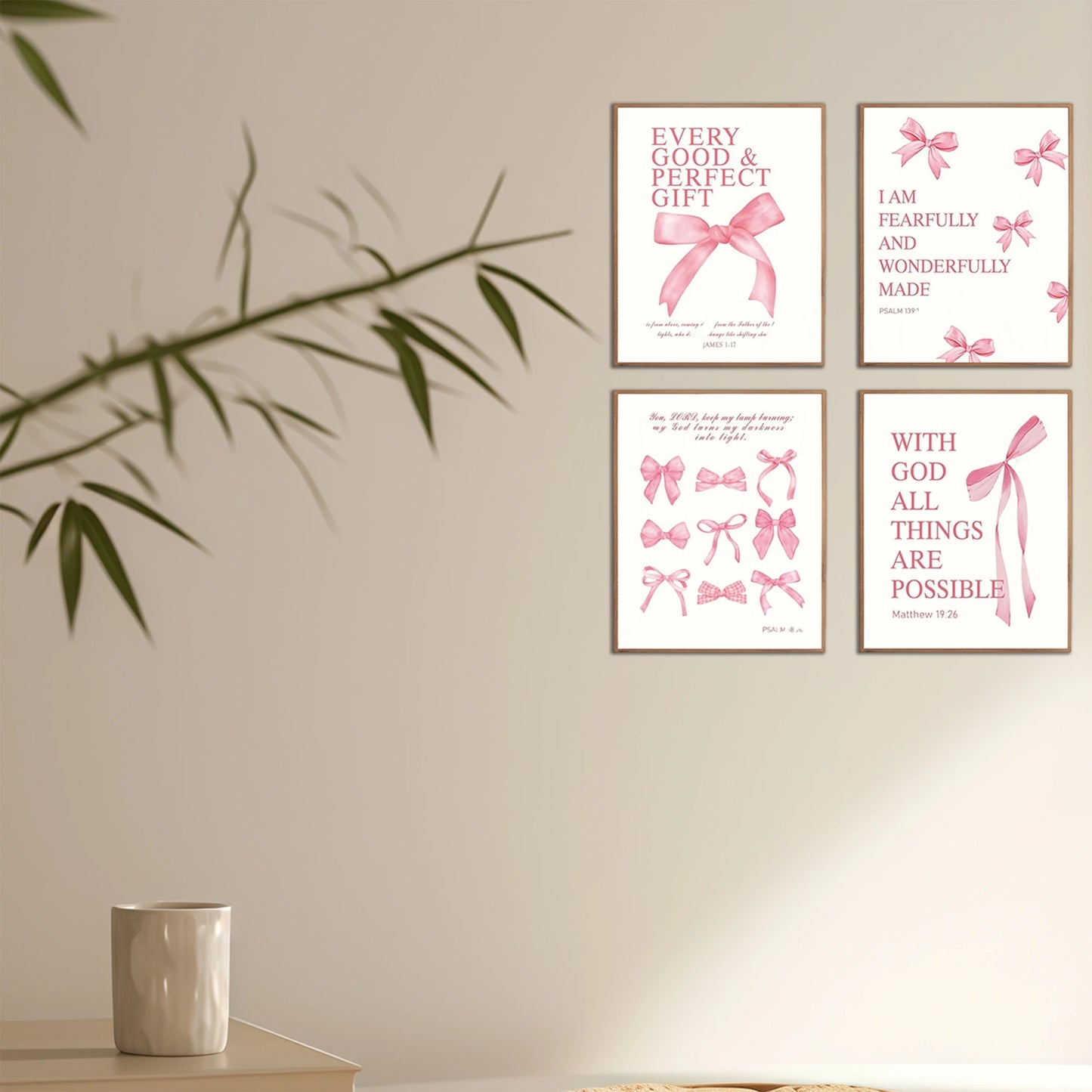 4 Elegant Inspirational Wall Art