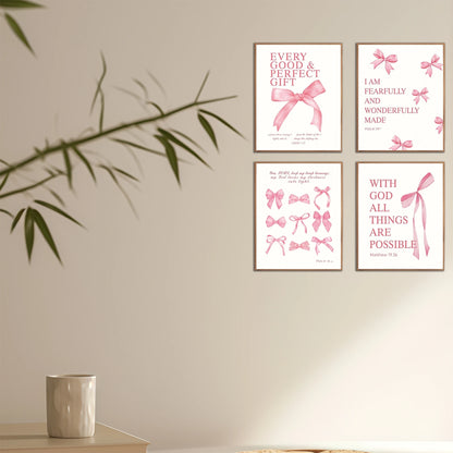 4 Elegant Inspirational Wall Art