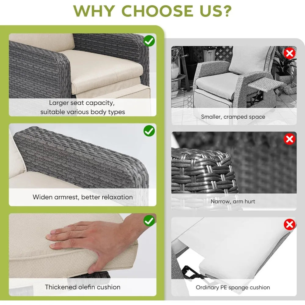 Outdoor Recliner Patio Chair