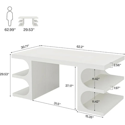 White administrative desk