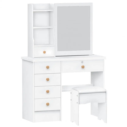 Makeup Vanity with Sliding Mirror