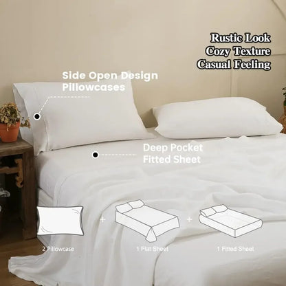 4-Piece Linen Sheet Set