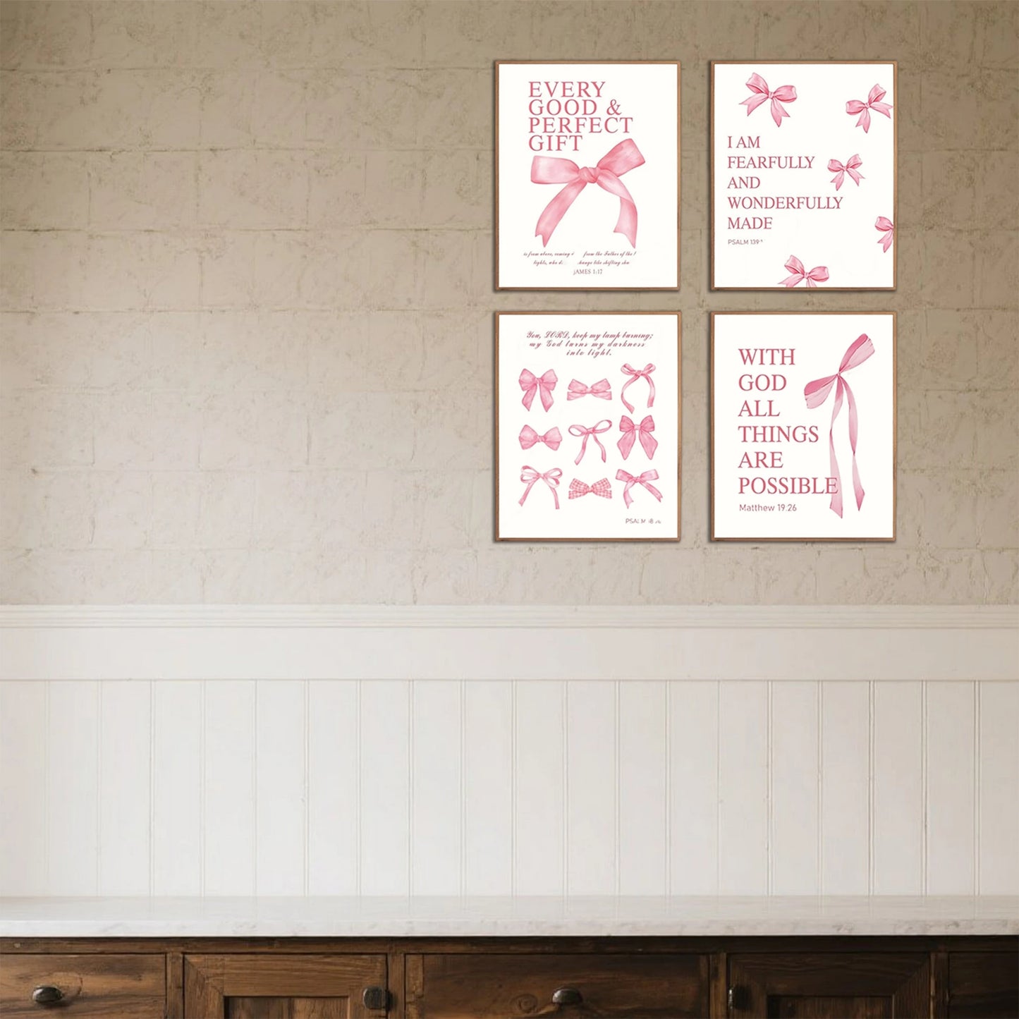 4 Elegant Inspirational Wall Art