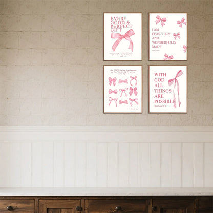 4 Elegant Inspirational Wall Art