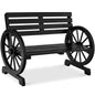 Wooden Wagon Wheel Bench