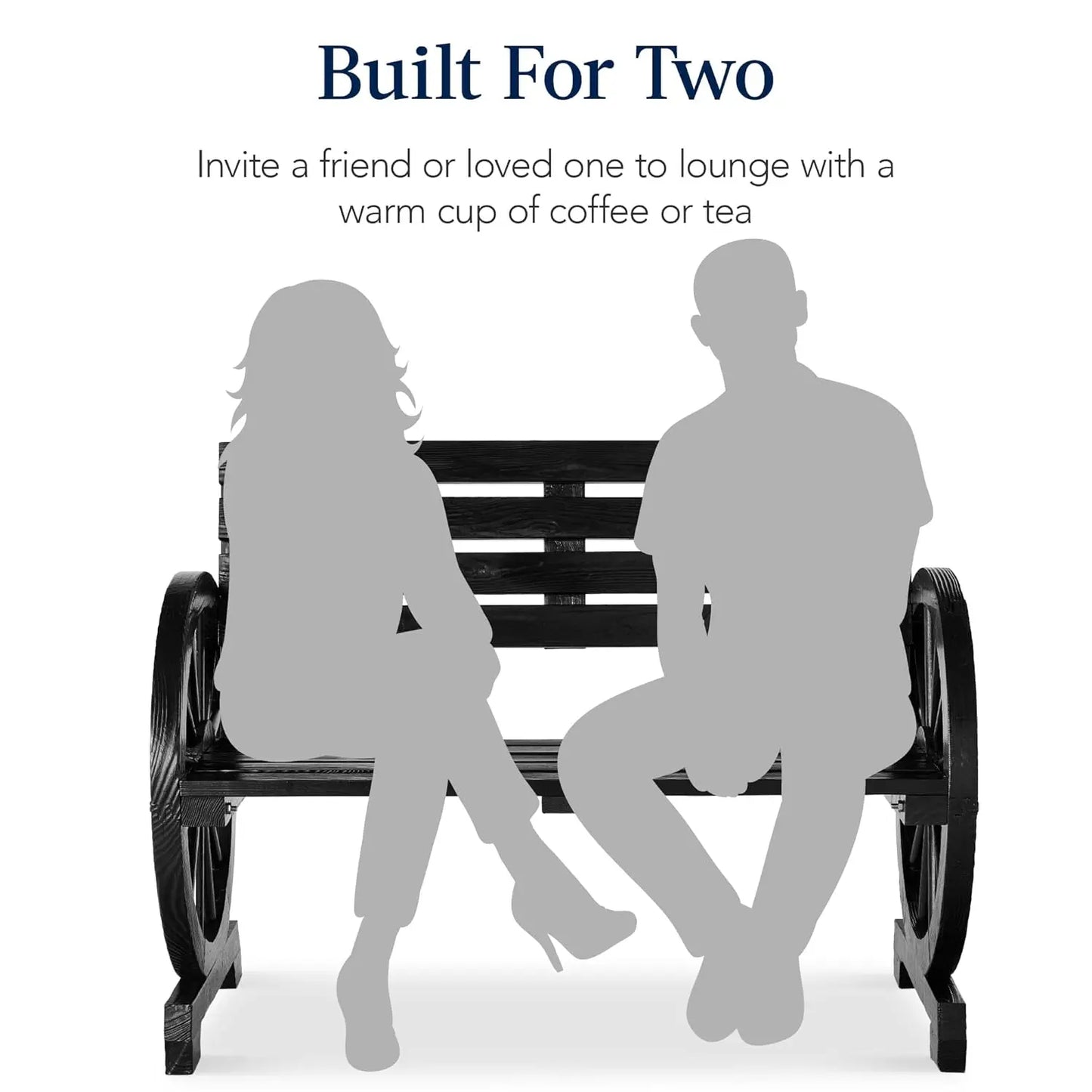 Wooden Wagon Wheel Bench