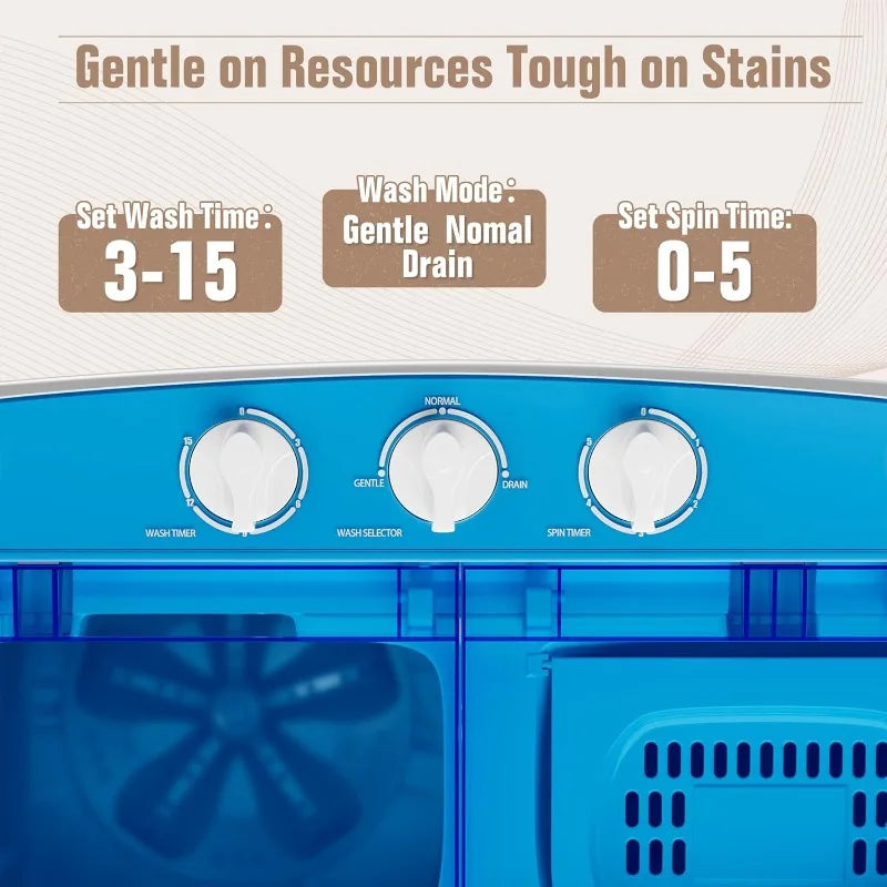 12lbs Portable Washing Machine with Spin Dryer