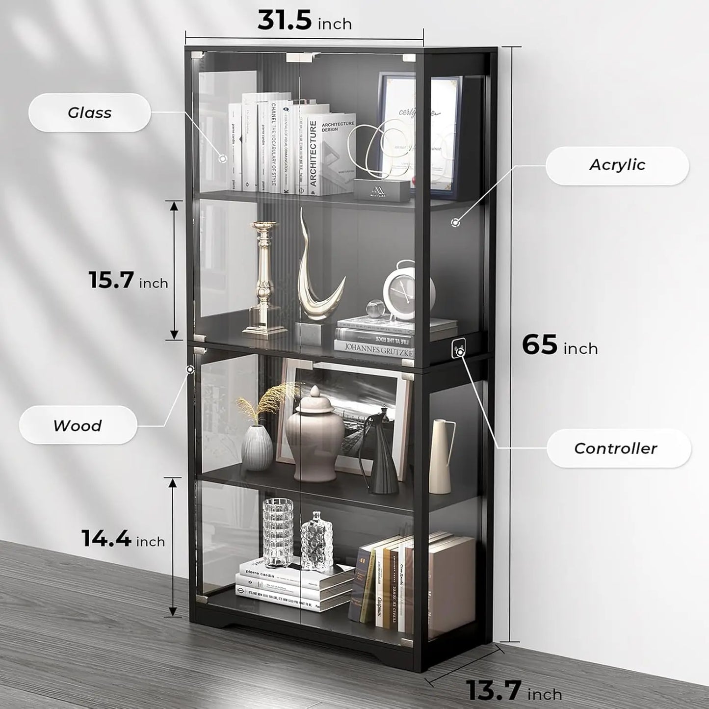 4 Tier Display Cabinet