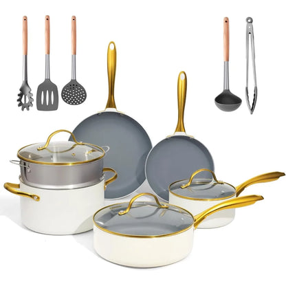 14-Piece Ceramic Cookware Set