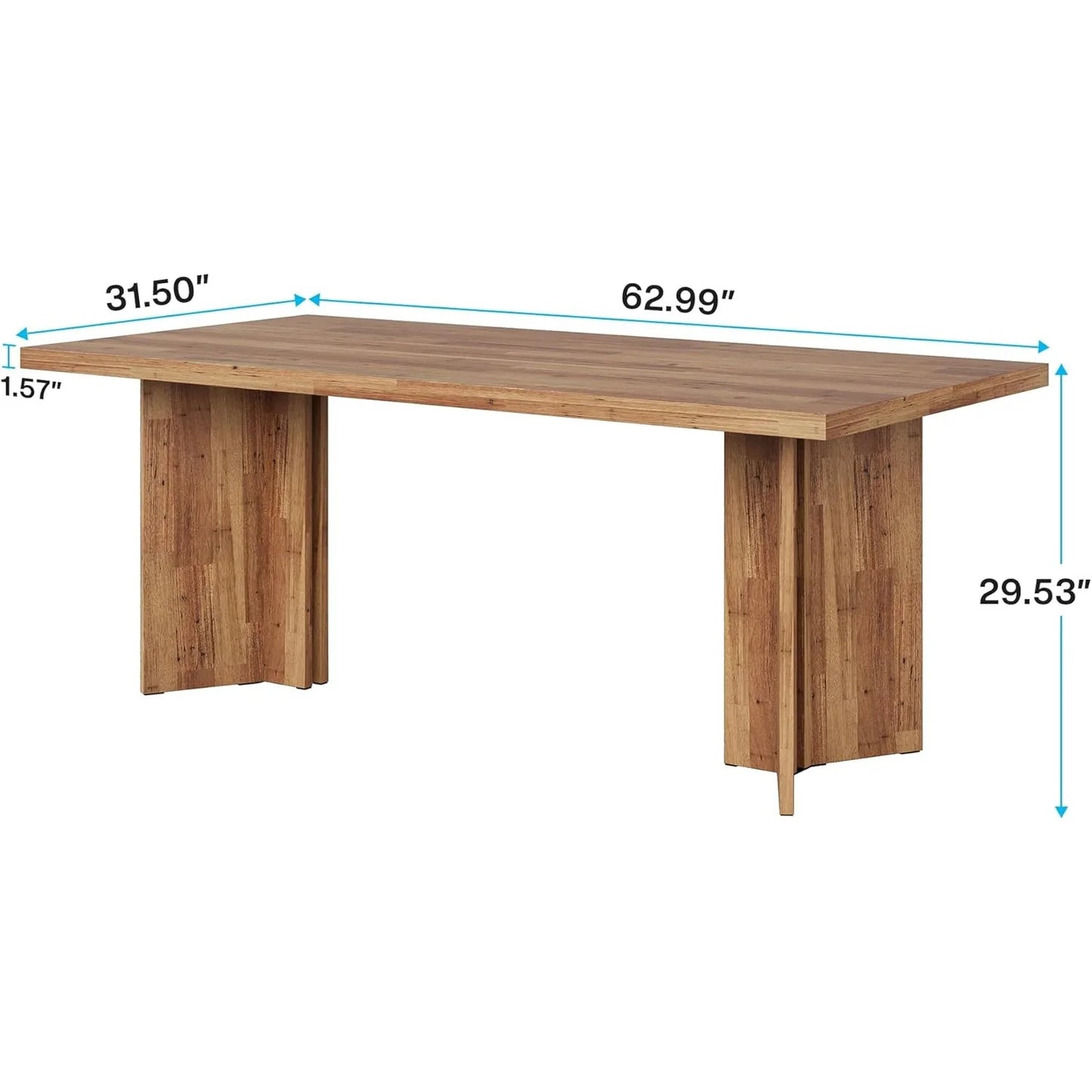 63-inch Farmhouse Dining Table