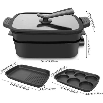 Electric Grill Nonstick Skillet
