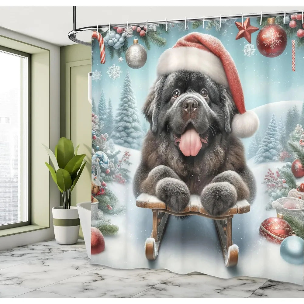 Festive Holiday Shower Curtains