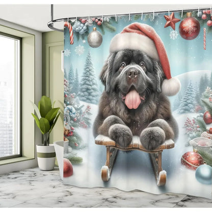 Festive Holiday Shower Curtains