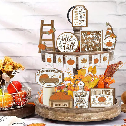 Fall Harvest Thanksgiving Tray Decorations
