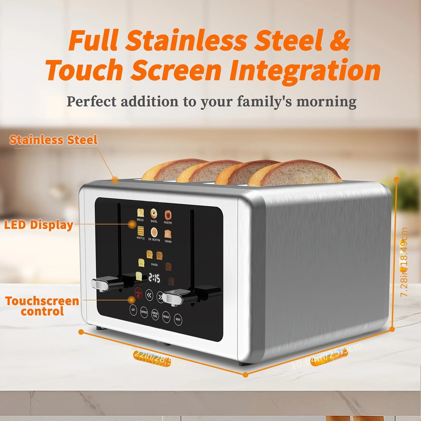 4 Slice Touchscreen Toaster