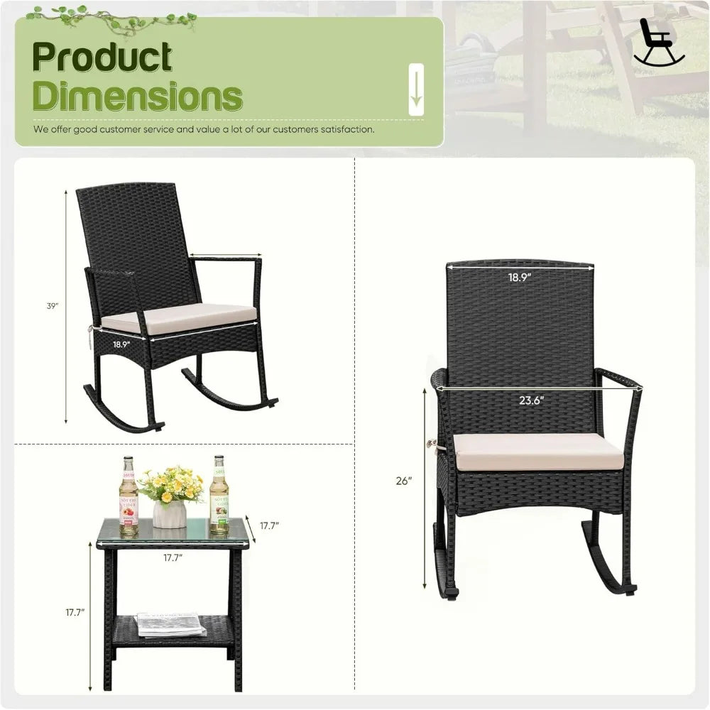 Outdoor Rattan Rocking Chair